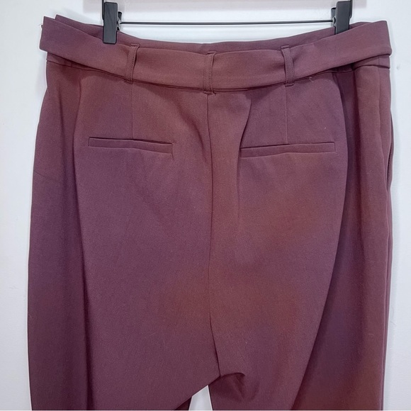 Torrid Stretch Woven Belted Straight Leg Trouser Pant - Raisin Brown Size 12 - Picture 8 of 14